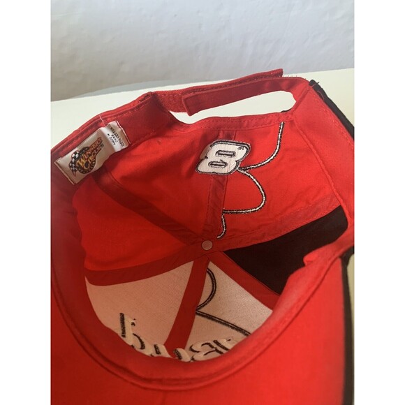 NASCAR Adjustable Hat Red Bud Racing With Dale Earnhardt Jr "8" In Black On Bill - Picture 7 of 8